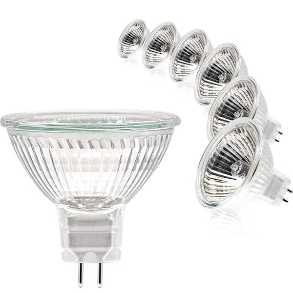 Halogenlampor MR16 Spot, 12 V, 35 W, dimbar, varmvit 2700 K (6 stycken)