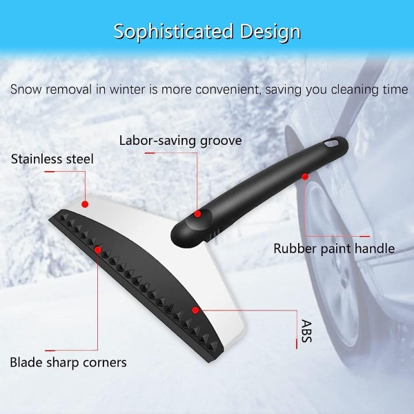 Isskraber Bilrude Skraber Sneskovl Skraber Squeegee Frost Glas Schn