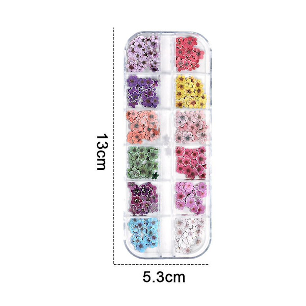 Jule Nail Art Flakes og Klistremerker, Fargerike Manikyrdekorasjoner for Høytiden