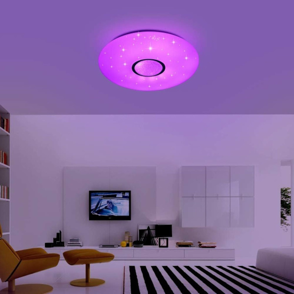 Väriä vaihtava LED-kattovalaisin Bluetoothilla ja kaukosäätimellä 36W IP44 Himmennettävä wa