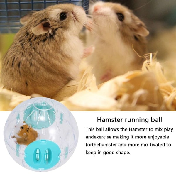Hamsterpallo, 14,5 cm läpinäkyvä hamsterin juoksupallo Blue
