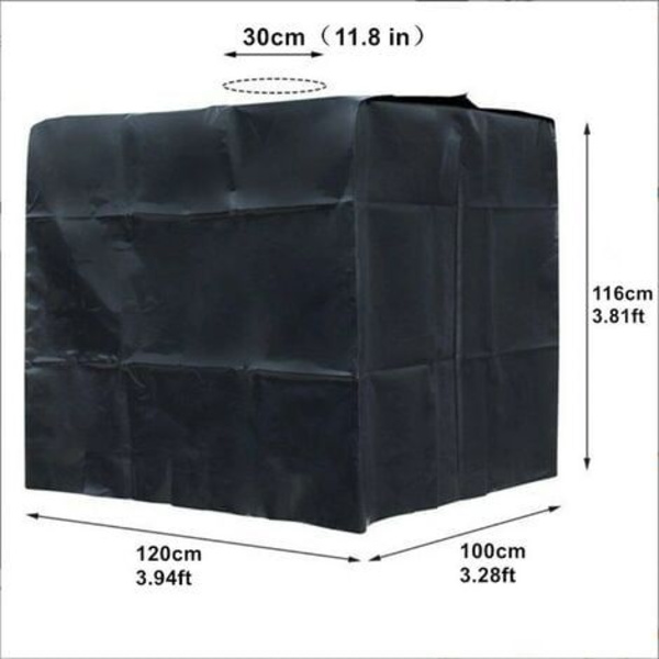 Vattentanksskydd, Vattentanksskydd 1000 L IBC, Dammsäker Anti-UV Anti-regn (116 x 100 x 120 cm)