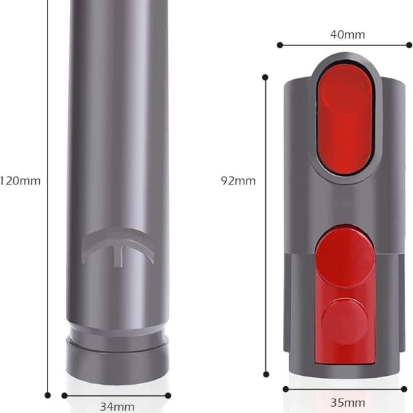 Adapter för dammsugare kompatibel med Dyson V15 V11 V10 V8 V7 V6, universell verktygsadapter