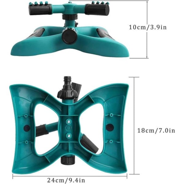 Trädgårdssprinkler, automatisk gräsbevattningssprinkler 360 grader