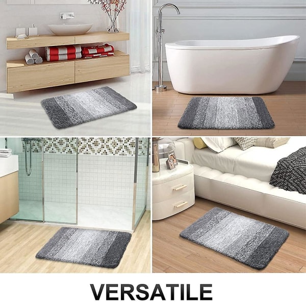Tykk mikrofiber soveromsmatte baderomsdør absorberende gulvmatte baderomsteppe sklisikker matte