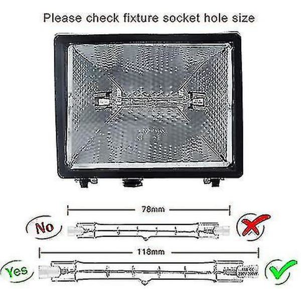 5-pack R7s halogenlampa 118mm 400w 230v, R7s halogenstav 118mm, R7s halogenlampa dimbar halogenstavslampa [xc]