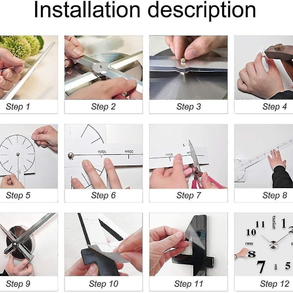 DIY 3D seinäkellot: Moderni muotoilu, akryyli, koristelu