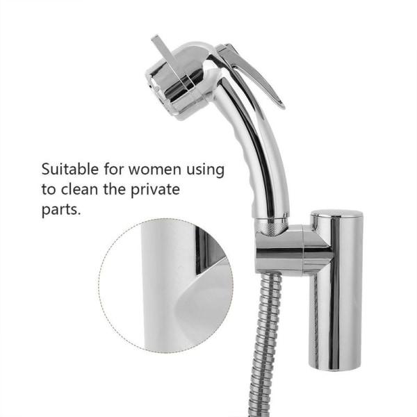 Håndholdt bidet-toiletspray i rustfrit stål, stofble