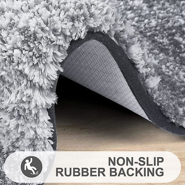Tykk mikrofiber soveromsmatte baderomsdør absorberende gulvmatte baderomsteppe sklisikker matte