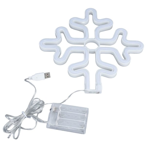 70 tommers neonreklame romantisk jule-snøfnugg batteri USB