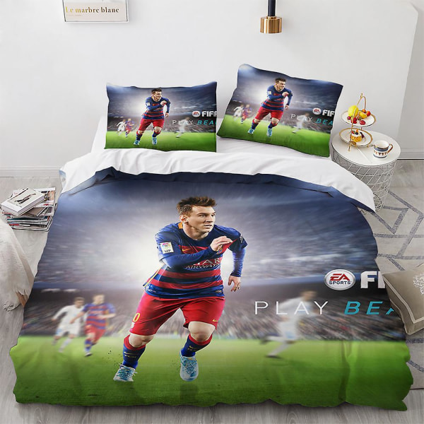 Zqmx-6# Cross Soccer Star 3D Digital Printing Home Quilt Cover, Lakan, Örngott, Sängkläder