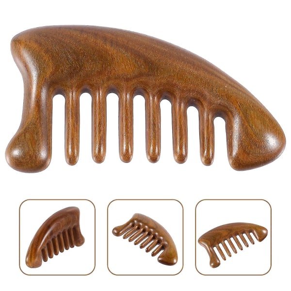 Hierontatuote Meridian Tree Comb Antistatic Tree Wide Tooth Comb Sandalwood Head Scalp Therapy Massage Ear Comb Ear Massager Comb Head Massage Also?