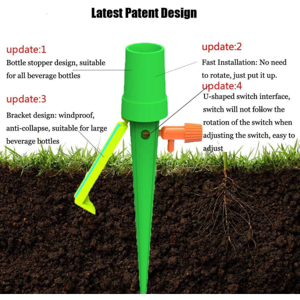 18 Spikes Droppbevattningskit, Automatisk Vattning för Utomhus- och Inomhusväxter
