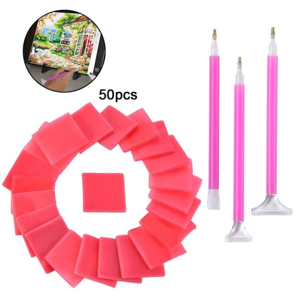 53 stykker diamantmaling limleire DIY korssting maling leire.