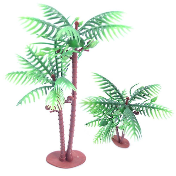 X 5 kpl Realistinen kookospalmu malli Diy Miniatyyri ranta maisema tarvikkeet