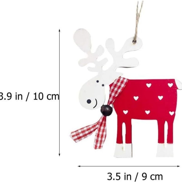 5 st julgransren dekorationer i trä