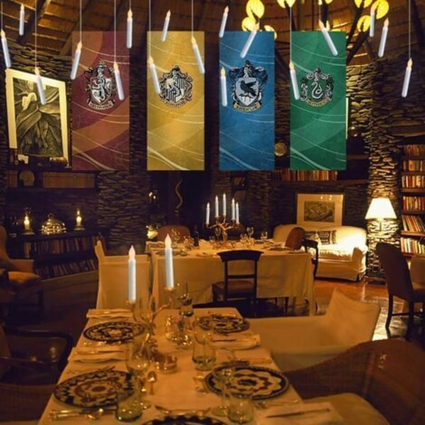 Sæt med 12 LED-spidslys, flammefri bordlys, batteridrevne Harry Potter-lys til mors dags-gave, fest, bryllup, kirkedekorationer