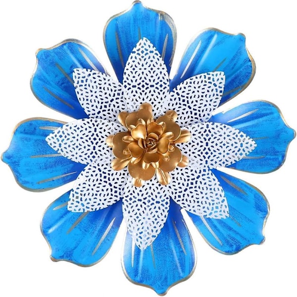 Metallblommor väggkonst heminredning 3D ihålig kronbladsblomma vägg