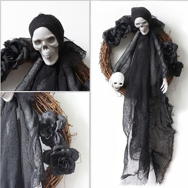 Halloween-koristekrans Etuoven Ulko-ikkuna Kranssi Tyyli 2