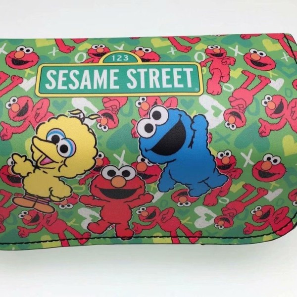 Sesame Street Elmo Flip Case Ernie Cookie Zoe Case för barn Pennfodral