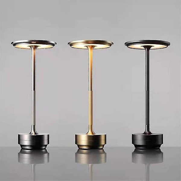 Trådløs skrivebordslampe dimbar vanntett metall usb oppladbar skrivebordslampe-1 stk
