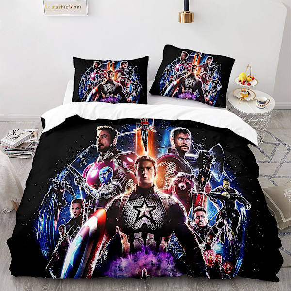 Avengers K10 # 3d-trykt Avengers-serie sengetrekk Tredobbelt sengetrekk Firdobbelt sengetrekk