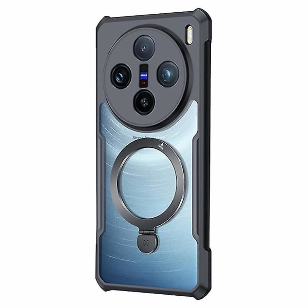 Xundd Kickstand magnetisk telefontaske til Vivo X100 Pro 5g sort akryl+tpu telefonskal