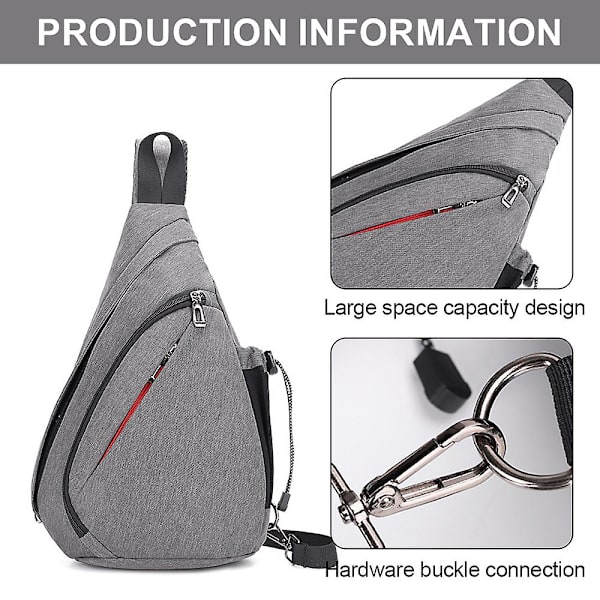 Ny mænds tætsiddende simple brysttaske fritid og sport multifunktionel crossbody taske