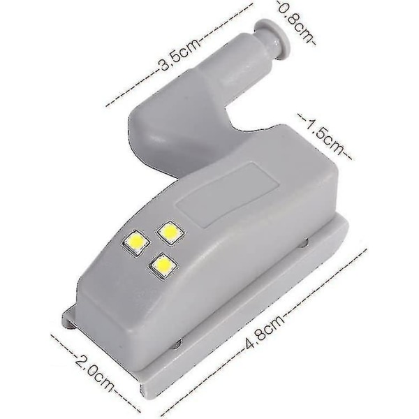 Kaapin saranat Ledsensor-valot, sopii keittiön kaappeihin, vaatekaappeihin, anturiyövalot - 8 kpl
