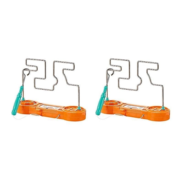 Hot-2x Bump Maze Toy Elektrisk Ikke Buzz The Wire Spill Klassisk Bordplate Puslespill Retro Leker For Familiegjenforening
