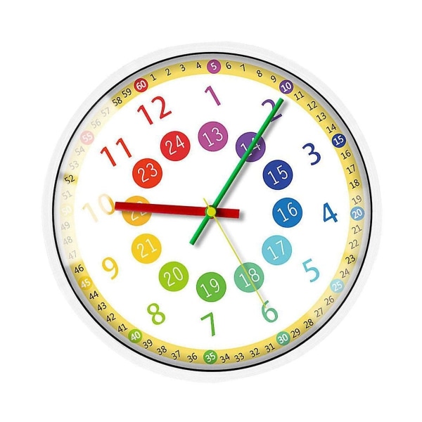 Children's Wall Clock: Mute, Colorful, Funny, Home