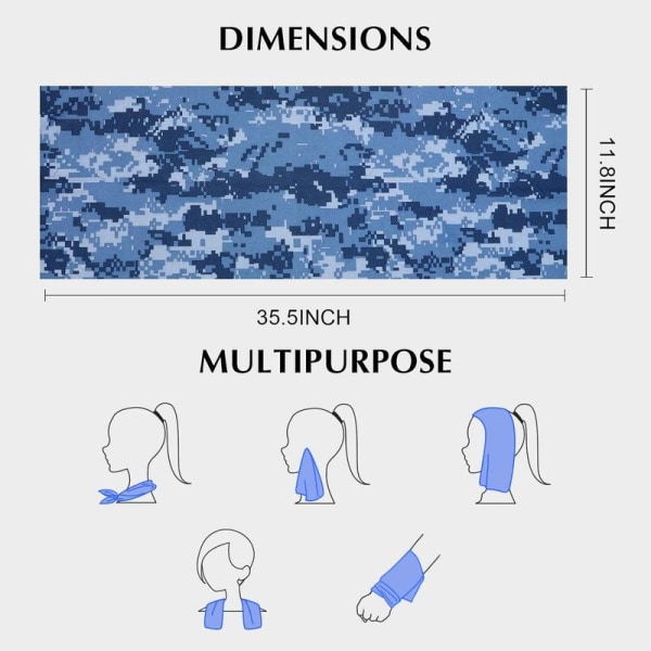 4-pack kylhanddukar, ishanddukar, kamouflage mikrofiber kylhanddukar, lätta