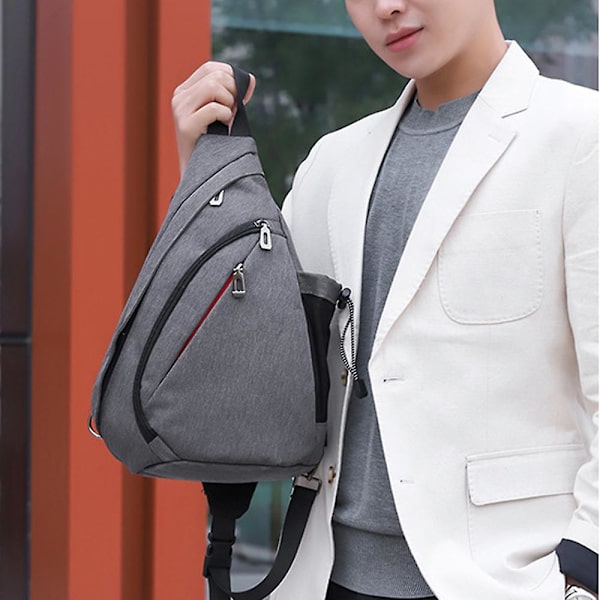 Ny mænds tætsiddende simple brysttaske fritid og sport multifunktionel crossbody taske