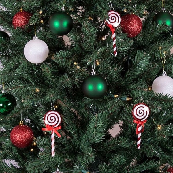 Julepyntsett med 6, knusesikre juledekorasjoner til jul