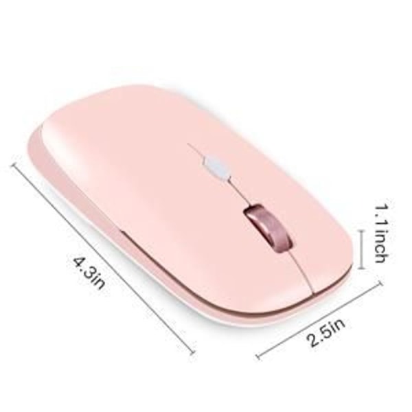 2.4G trådløs mus med USB-mottaker, egnet for