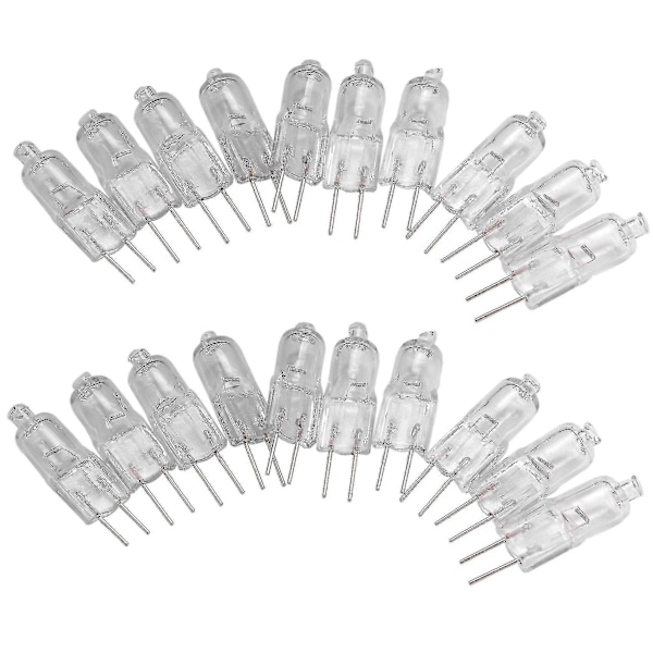10x G4 Varmvit Jc Halogen Kapsel Dubbel Nål Lampa Transparent