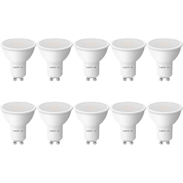Gu10 LED-lampor, Varmvitt 2700k, 4w 345lm, 50w Halogen Spotpght Bulb Ekvivalent, Energisparande Gu10 Led Pght Bulbs, 100 Bred Stråle, Icke-Dimbar, Pack