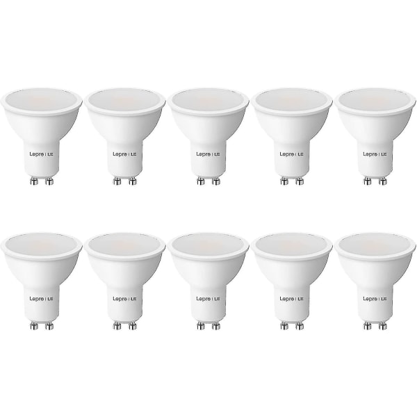 Gu10 LED-pærer, varmt hvitt 2700k, 4w 345lm, 50w halogenspotpære-ekvivalent, energisparende Gu10 LED-pære, 100 bred stråle, ikke-dimbar, pakke