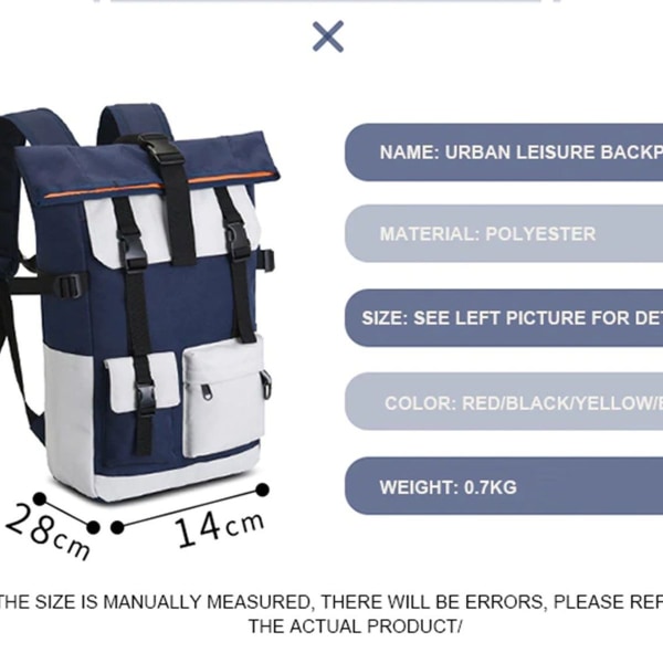 Fritidsryggsäck ryggsäck, laptop ryggsäck 25-30L, för kvinnor och män