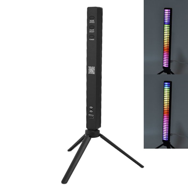 Färgglad RGB-rytmisk lampa 3D APP Bluetooth-kontroll 32LED