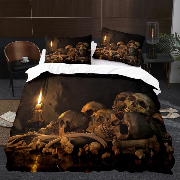 Skeleton K9# Skeleton Sengetøy Dynetrekk Skeleton Tredobbelt Sett 3d Digital