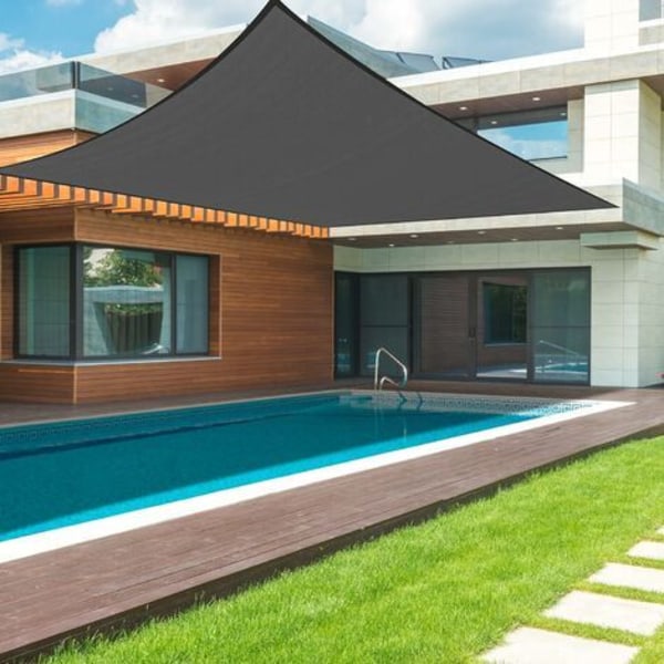 Rektangulær skygge sejl 2.5x2.5m Farve Grafit, HDPE 95% UV-beskyttelse, til udendørs, have, terrasse, swimmingpool