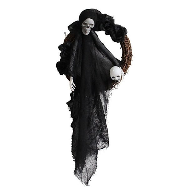 Halloween Dekoration Krans Dörr Utomhus Fönster Krans Stil 2
