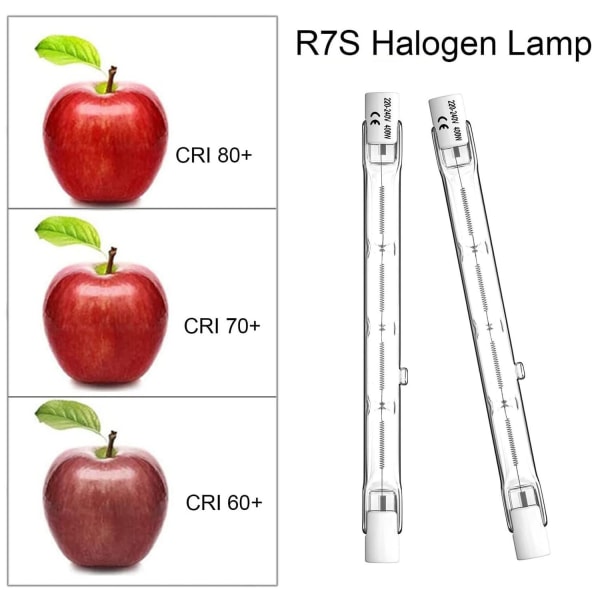 Varmt hvidt R7S halogen projektør 5-pak, 118mm, 400W, 230V til landskabsbelysning