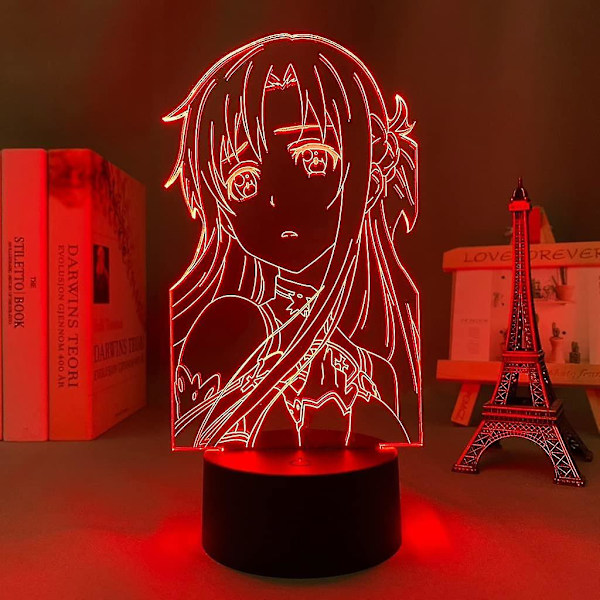 Shxx Sao Anime Figur Led Lys Sød Drenge & Piger Julefødselsdagsfest Gave Kirito/asuna/asada Shino 3d Optisk Illusion Bordlampe3d7l-20