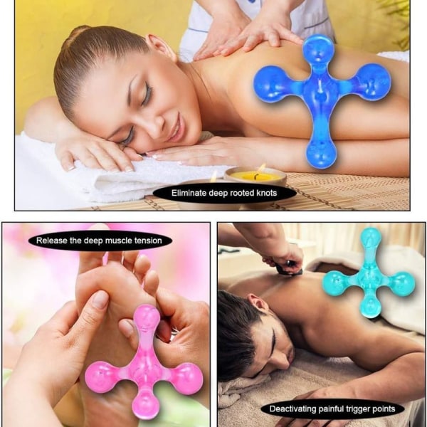 Anself Mini Massager 4 Huvud Massageverktyg Kroppsmassager Kroppsmassager för