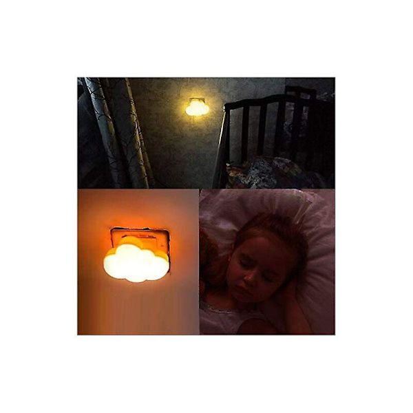 Sensor LED nattlampa, nattljus för barn och vuxna, söt drömlampa vägglampa moln nattlampa för sovrum, badrum, toalett, trappor, kök