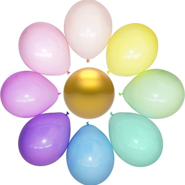 Pastellballonger 100-pack tjocka latexballonger för