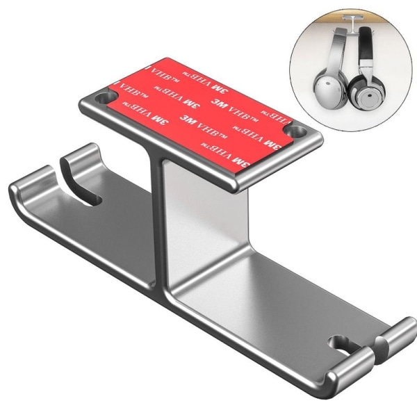 Hodetelefonstativ Universell Aluminium Hodetelefonholder Sølv