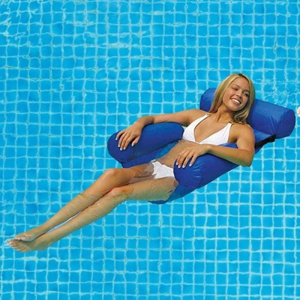 Uppblåsbara vattenhängmattor flytande stolar för pool och strand
